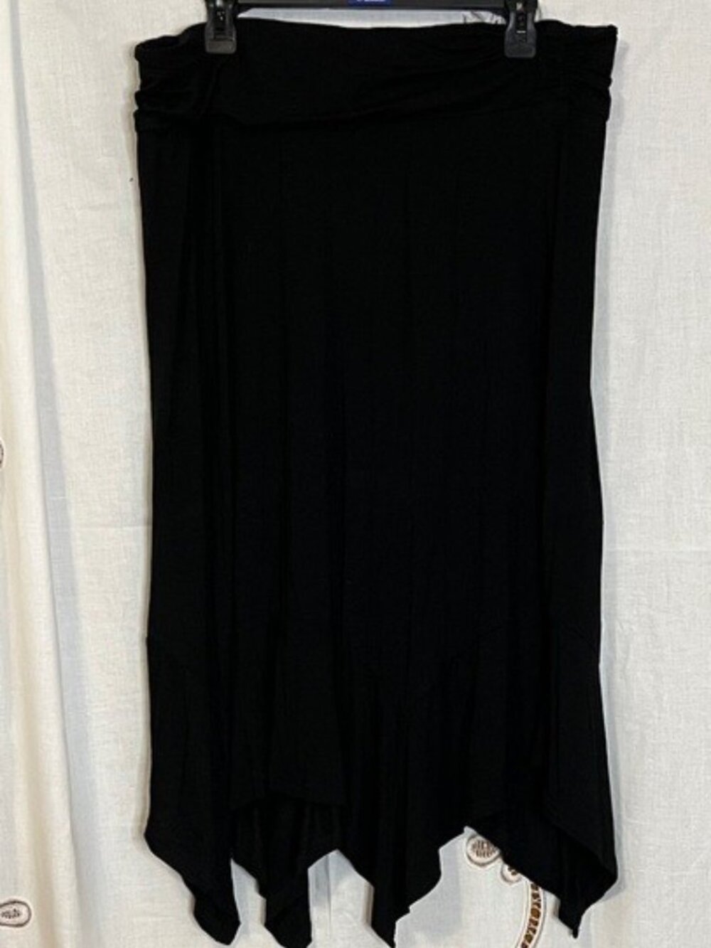 DJT Black Asymmetrical Handkerchief Skirt 2XL
